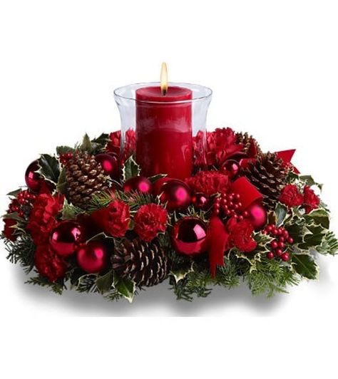 Floral christmas centerpieces