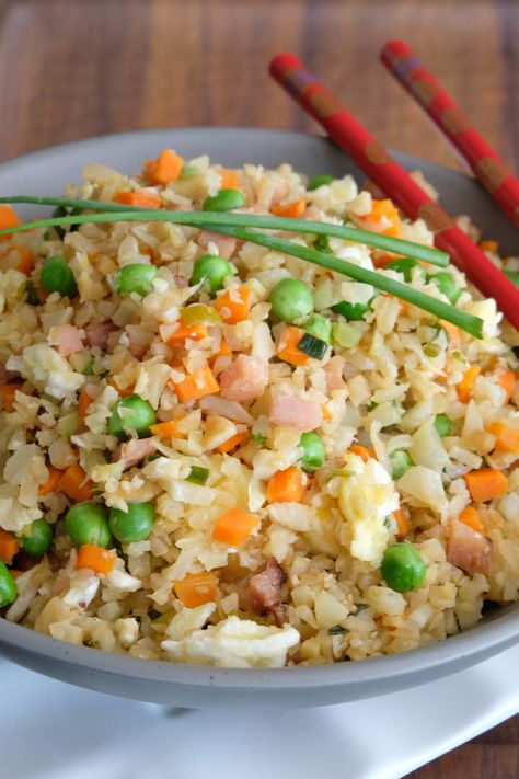 Cauliflower Rice Recipes Healthy, Cauli Rice Recipe, Rice Dinners, Healthy Ham, Go To Recipes, Rice Alternatives, Rice Cauliflower, Paleo Eating Plan, Chicken Lunch Recipes