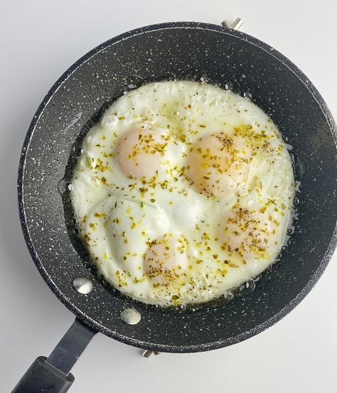 Perfect fried eggs can be yours every time with an unexpected method! So break out the frying pan and the eggs and let's make breakfast. #eggs #friedeggs #breakfast #brunch #framedcooks