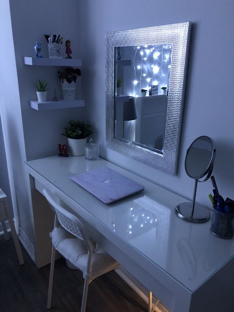 Makeup/study Desk, Study Desk With Mirror, Makeup Desk And Study Desk, Desk For Makeup And Work, Makeup Study Desk, Makeup And Work Desk In One, Makeup And Work Desk, Desk Ideas With Mirror, Mirror Desk Bedroom