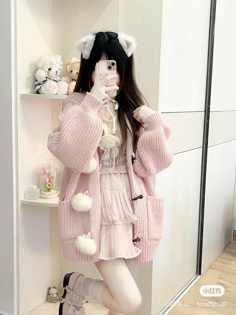 Cute Kawaii Outfits, Kawaii Outfit Ideas, Dress Sketch, Future Style, Kawaii Fashion Outfits, Pink Outfits, Really Cute Outfits, Kawaii Clothes, Pink Outfit