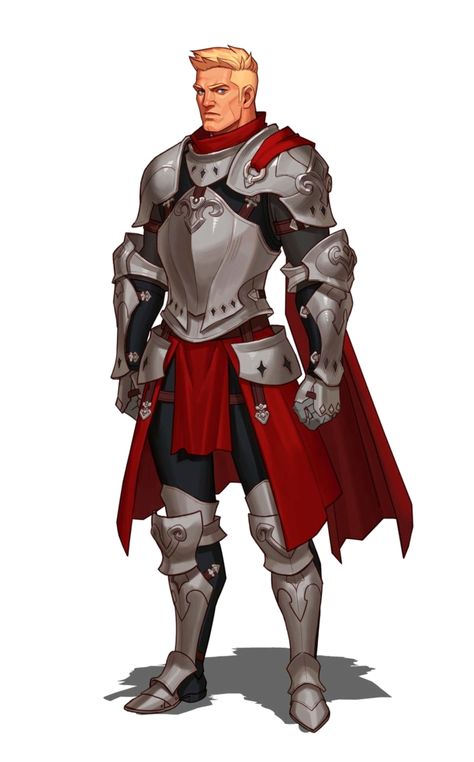 Male Human Fighter Knight Cavalier Paladin in Plate Armor - Pathfinder PFRPG DND D&D 3.5 5E 5th ed d20 fantasy Knight Captain, Character Design Cartoon, Dungeons And Dragons Classes, Knight Armor, Dungeons And Dragons Characters, The Peacock, Fantasy Armor, Armor Concept, Fantasy Warrior