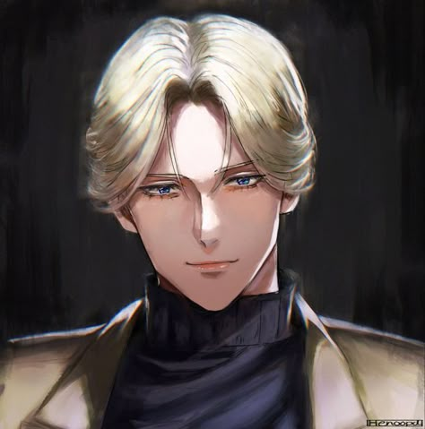 Johan Liebert, Anime Character, Blonde Hair, Blonde, Hair, Anime, Blue, Black, Art