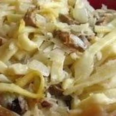 Kluski (Polish Noodles and Sauerkraut) Polish Noodles, Kluski Noodles, Polish Dishes, German Food Authentic, Polish Foods, German Dishes, Oktoberfest Food, Eastern European Recipes, Sauerkraut Recipes