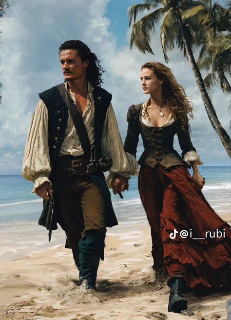 Pirate Elizabeth Swann, Pirates Of The Caribbean Keira Knightley, Pirates Of The Caribbean Elizabeth Swan Outfits, Will Turner Elizabeth Swan Costume, Princess X Pirate, Patchy The Pirate Costume, Authentic Pirate Clothing, Elizabeth Swann Outfit Ideas, Kierra Knightly Pirates Of The Caribbean