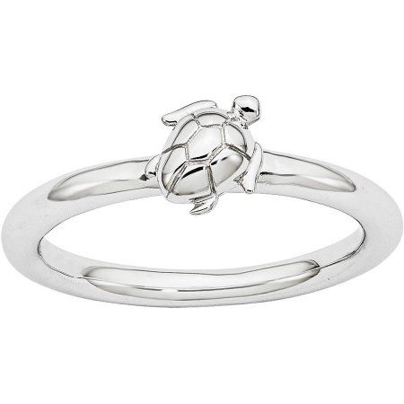 Stackable Expressions Sterling Silver Rhodium Turtle Ring, Women's, Size: 10 Antique Diamond Jewelry, Turtle Ring, Womens Silver Jewelry, Turtle Jewelry, Silver Jewellery Indian, Jewelry Simple, Gold Jewelry Simple, Bow Jewelry, Size 10 Rings