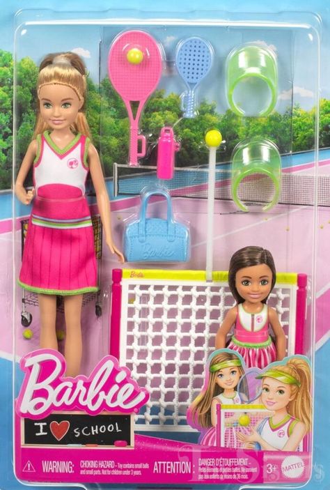 2024 Barbie Tennis Chelsea and Stacie Doll Set (HRG83) - Toy Sisters Stacie Doll, Chubby Puppies, Jem Doll, Minnie Mouse Birthday Cakes, Barbie 1990, Barbie 2000, Stitch Toy, Barbie Doll Set, Barbie Sisters