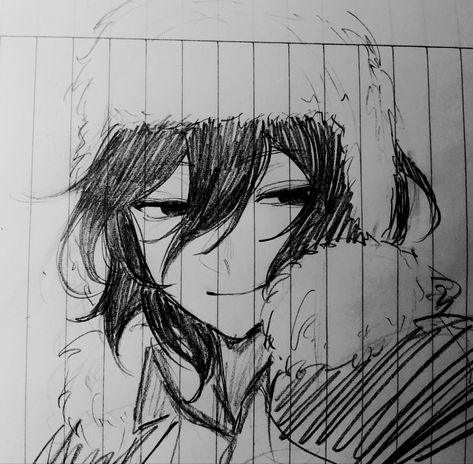 Russian Drawing Art, Russian Hat Drawing, Glasses Frames Drawing, Someone Drawing A Picture, Fyodor Sketch, Bsd Drawing Pencil, Suoiresnu Art, Fyodor Drawing, Bsd Drawing Ideas