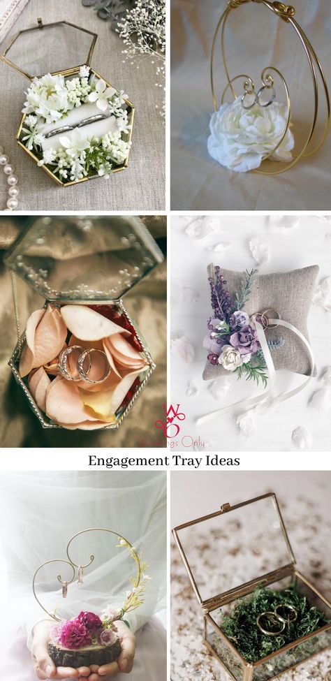 Engagement Ring Holder Ideas, Tray For Engagement Rings, Engagement Rings Presentation Ideas, Rings Engagement Tray, Wedding Ring Presentation Ideas, Unique Ring Platter, Wedding Ring Tray Ideas, Engagement Tray Ideas, Engagement Rings Holder Ideas