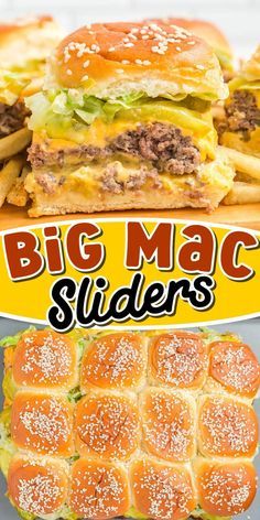 Big Mac Sliders, Sliders Recipes Hawaiian Rolls, Easy Slider Recipes, Seasoned Ground Beef, Special Sauce, Sesame Seed, Slider Recipes, Dinner Easy, Football Food