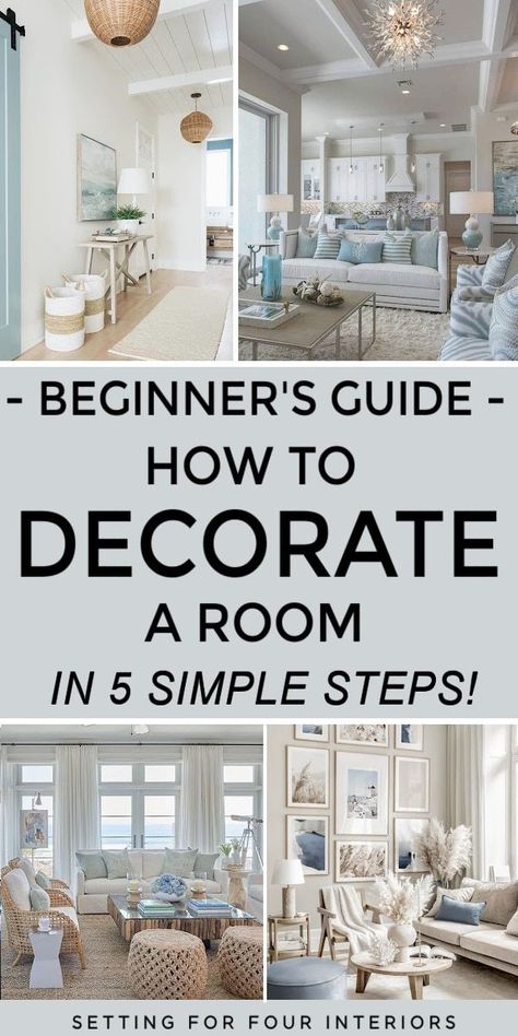 Beginners Guide - How To Decorate A Room in 5 Simple Steps from a Designer and True Color Expert. Setting For Four Interiors. Virtual Interior Design and Paint Color Services. Inexpensive Living Room, Living Room Drawing, Cheap Interior Design, Living Room Decor On A Budget, Inexpensive Decor, Interior Design Per La Casa, Decor Western, Geek Decor, Ideas Hogar