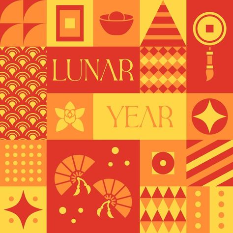 Chinese new year seamless pattern in sca... | Premium Vector #Freepik #vector Country Branding, Chinese New Year Pattern, Cny Design, China Country, Chinese New Year Poster, Chinese Illustration, Chinese New Year Design, New Years Poster, Student Girl