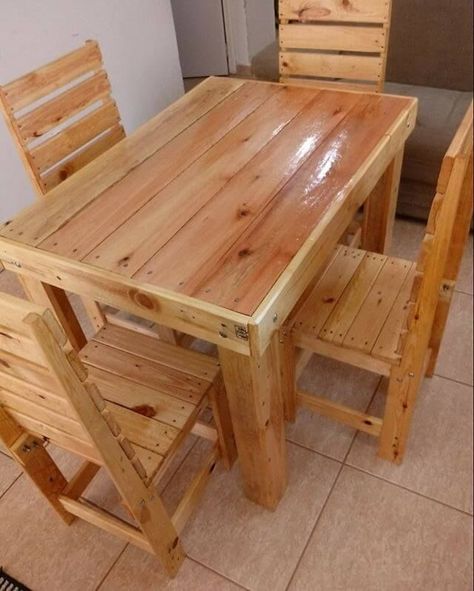 Table Palette, Pallet Dining Table, Pallet Furniture Designs, Wood Patio Furniture, Wooden Pallet Furniture, Pallet Decor, Wooden Pallet Projects, Table Designs, Wood Patio