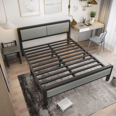 Multifunctional Bed, Single Metal Bed Frame, Steel Bed Design, Iron Furniture Design, Steel Furniture Design, Simple Lunch, Steel Bed Frame, Welded Furniture, Iron Bed Frame