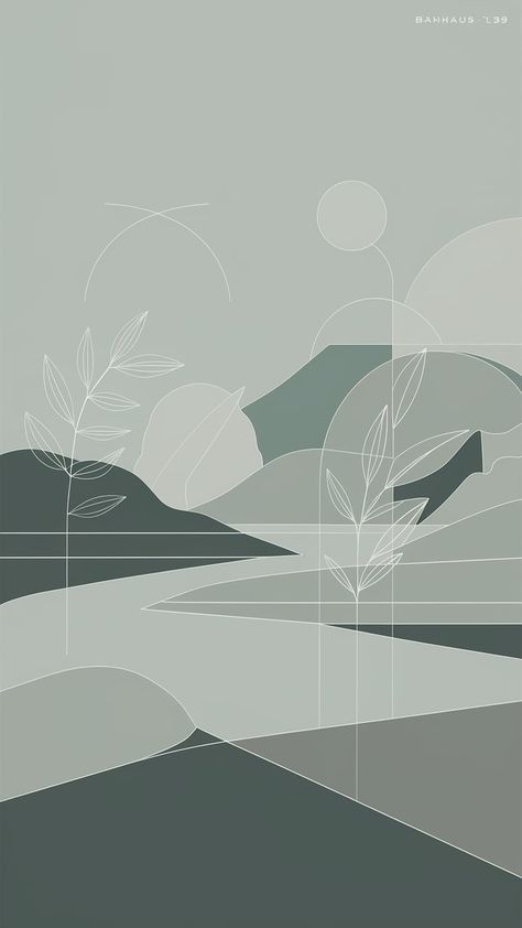 Discover serenity with this minimalist wallpaper that captures the essence of Japanese Zen philosophy. Featuring soft, muted colors and geometric shapes inspired by Bauhaus aesthetics, this tranquil digital canvas integrates abstract nature elements, promoting balance and harmony. Perfect for creating a calm atmosphere, this wallpaper invites contemplation and inspiration while highlighting the beauty of open space. #Minimalism #Zen #Wallpaper #Bauhaus Japandi Phone Wallpaper, Minimalist Landscape Wallpaper, Bauhaus Wallpaper, Zen Wallpaper, Calm Atmosphere, Zen Philosophy, Nature Elements, Japanese Zen, Minimalist Landscape