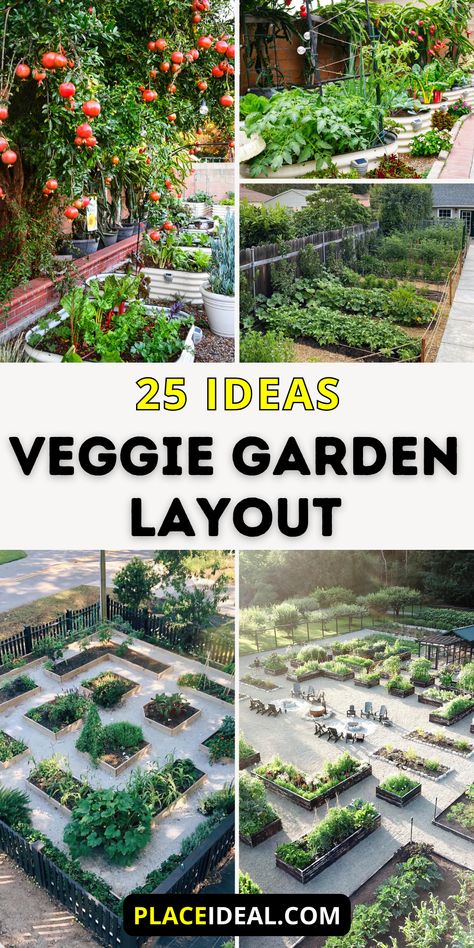 25 Veggie Garden Layout Ideas to Transform Your Backyard: Raised Beds, DIY Designs, and More! Raised Garden Bed Area Ideas, Small Backyard Raised Garden, Quadrant Garden Design, Raised Garden Beds For Vegetables, Raised Garden Beds Hillside, Garden Layouts Raised Beds, Planting Raised Garden Beds Layout, Small Veggie Garden Ideas Raised Beds, Raised Garden Ideas Vegetable