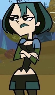 Green Hair Character Cartoon, Green Hair Cartoon Characters, Green Hair Halloween Costumes, Green Haired Characters, Short Hair Characters, Green Hair Character, Gwen Total Drama, Gwen Tdi, Black And Green Hair