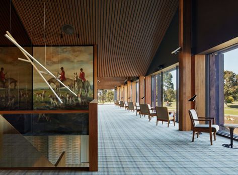 Huntingdale Golf Club - Peter Clarke Photography Country Club Design, House Lobby, Clubhouse Design, Golf Clubhouse, Charcoal Walls, Australian Interior Design, Golf Design, Interior Design Awards, Architectural Photographers