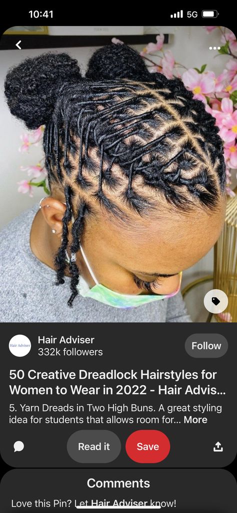 Loc Styles With Two Buns, Low Bun Loc Styles For Women, Dreadlocks Hair Care, Girls Updo, Low Ponytail Hairstyles, Short Locs Hairstyles, Bun Styles, Dreads Styles, Natural Hair Beauty