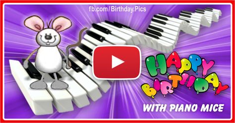 Singing Birthday Cards, Happy Birthday Piano, Musical Birthday Cards, Happy Birthday Wishes Song, Birthday Wishes Songs, Happy Birthday Music, Happy Birthday Rose, Birthday Greetings Friend, Cute Happy Birthday