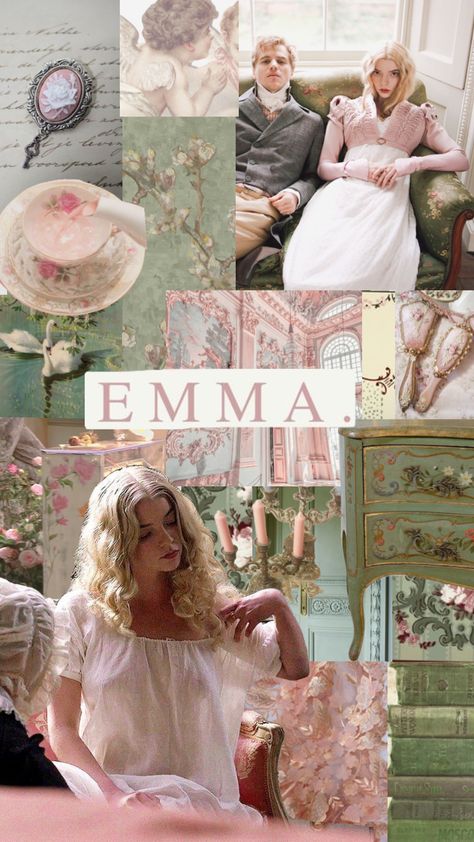 #emmawoodhouse #emma #vintage #regency #anyataylorjoy Regency Era Wallpaper Iphone, Jane Austen Makeup, Emma Movie Aesthetic, Emma Aesthetic Jane Austen, Emma Woodhouse Aesthetic, Emma Jane Austen Aesthetic, Emma Aesthetic, Emma Movie, Pastel Academia