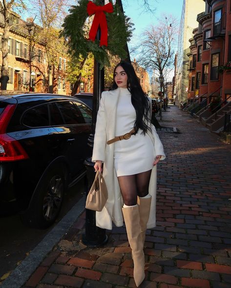 hi december 🤍🧸      obsessed with this cozy coat + suede boots from @nakdfashion 💌👢 shop their 40-50% off sale before it ends! Hi December, Scrunch Boots, Knee High Boots Outfit, High Boots Outfit, Cozy Coats, Hodge Podge, Winter Fashion Outfits, Boots Outfit, Suede Boots