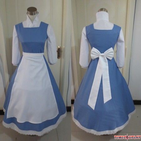 Belle Dress Costume, Belle Blue Dress Costume, Fantasia Plus Size, Maid Fancy Dress, Belle Blue Dress, Blue Dress Costume, Princess Belle Costume, Maid Halloween, Princess Belle Dress