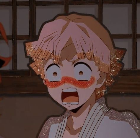 Zenitsu Blushing, Zenitsu Kimetsu No Yaiba, Blushing Face, Kimetsu No Yaiba, Blush