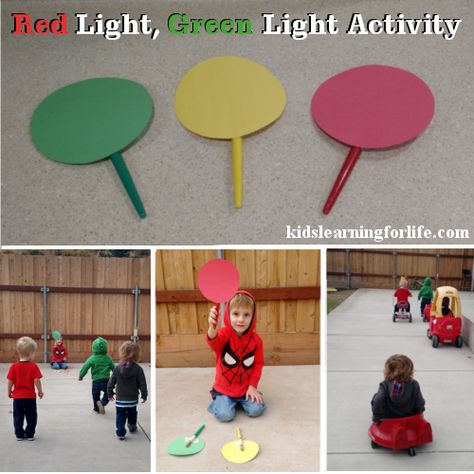 Red Light, Green Light Activity by Kids Learning for Life Transportation Activities, Toddler Curriculum, Transportation Preschool, Red Light Green Light, Lap Book, Light Activities, Transportation Theme, Creative Curriculum, Light Study