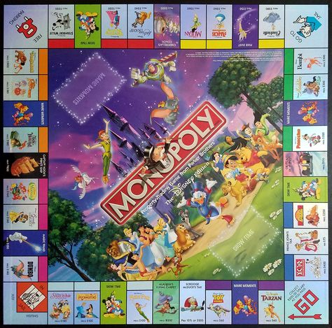 Monopoly Disney after edit Disney Monopoly, Disney Board Games, Custom Monopoly, Harry Potter Monopoly, Homemade Board Games, Monopoly Board Game, Disney Canvas Art, Monopoly Board, Harry Potter Pin