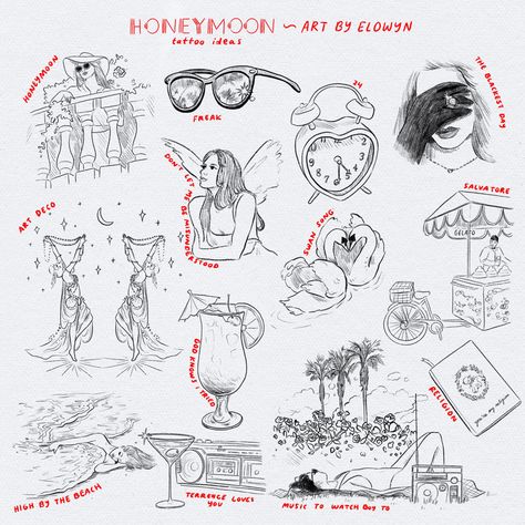 Honeymoon by Lana Del Rey as tattoo drawings Lana Del Rey Eyes Tattoo, Lana Del Rey Tattoos Inspired, Lana Del Rey Song Tattoo, Lana Del Rey Flash Tattoo, Lana Del Rey's Tattoos, Honeymoon Tattoo Lana Del Rey, Lana Del Rey Inspired Drawing, Nfr Tattoo Lana Del Rey, Lana Feel Rey Tattoo