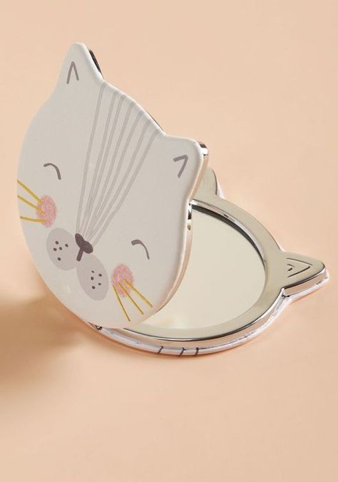 Penyimpanan Makeup, Alat Makeup, Cat Items, Cat Fashion, Cat People, Cat Decor, Cat Accessories, Cat Jewelry, Pocket Mirror