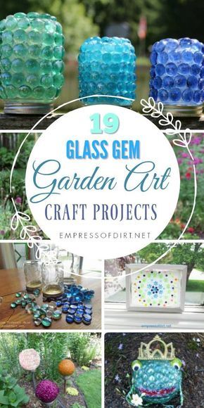 Crafts and projects to make with dollar store glass gems. #gardenart #gardenideas #crafts #glassgems #empressofdirt Pallet Gardens, Diy Garden Party, Tattoo Plant, Gem Crafts, Outdoor Crafts, Garden Crafts Diy, Glass Garden Art, Garden Art Projects, Garden Art Crafts