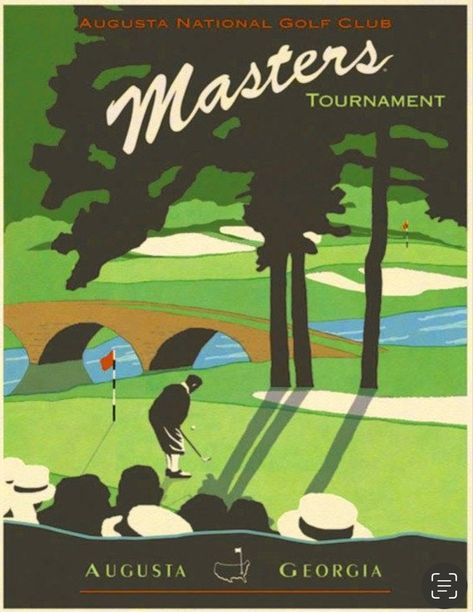 Golf Wall Decor, The Masters Golf, Masters Golf Tournament, Augusta Golf, Golf Poster, Masters Tournament, Golf Clubs For Sale, Augusta Georgia, Public Golf Courses