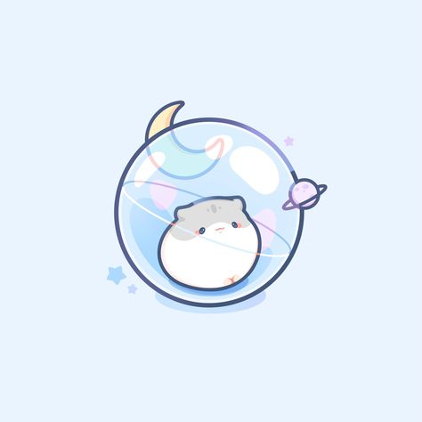 hamsters are just little astronauts when they’re in their little ball 🐹✨ ☁️ #miekoarts #procreate #cutehamster #hamstergram | Instagram Hamster Kawaii, Hamster Ball, Drawing Tuts, Cute Hamster, Cute Hamsters, Hamsters, Cute Doodles, Style Art, Anime Style