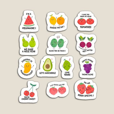 Fruit Puns Love, Food Puns Cute, Veggies Quotes, Spring Puns, Fruits Quotes, Ide Hampers, Cute Sentences, Veggie Puns, Fruit Quotes