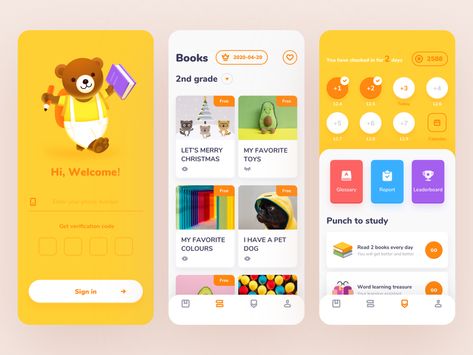 User Experience Design Inspiration, Kids App Design, Ui Ux 디자인, App Interface Design, Children Learning, App Interface, User Experience Design, Ui Design Inspiration, Educational Apps