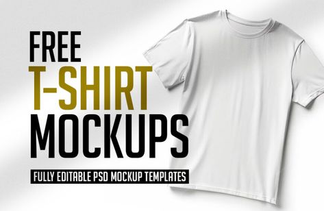 16 Best Free T-Shirt Mockups (PSD) Graphic Design Junction T Shirt Mockup Free Psd, T Shirt Mockup Free, Shirt Mockup Free, Tshirt Mockup Free, Black T Shirt Mockup, White T Shirt Mockup, Mockup Design Ideas, Fashion Brand Identity, Graphic Design Mockup