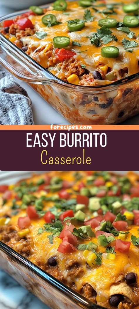 Casserole Ground Beef, Crockpot Ground Beef, Burrito Casserole, Beef Recipes For Dinner Easy, Recipes For Dinner Easy, Mexican Casserole, Beef Casserole Recipes, Baked Casserole, Mexican Food Recipes Easy