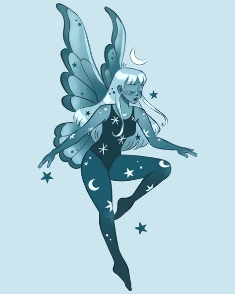 🌙🧚‍♀️☀️Should I create art prints of the sun and moon fairies? ⬇️ Winter Fairy Drawing, Moon Goddess Drawing, Mushroom Girl Drawing, Fairy Girl Art, Fairy Reference, Faerie Forest, Sun Fairy, Fairy Woman, Faerie Art