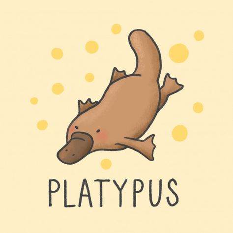 Platypus Wallpaper, Cute Platypus, Wallpaper Cute, Platypus, Vector Background, Premium Vector, Hand Drawn