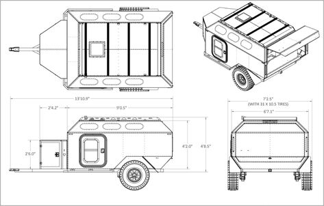 Mammoth Overland Overland Trailer Diy, Jeep Overland, Camping Trailer Diy, Camper Remodeling, Rock Lights, Cargo Trailer Conversion, Diy Camper Trailer, Trailer Tent, Expedition Trailer