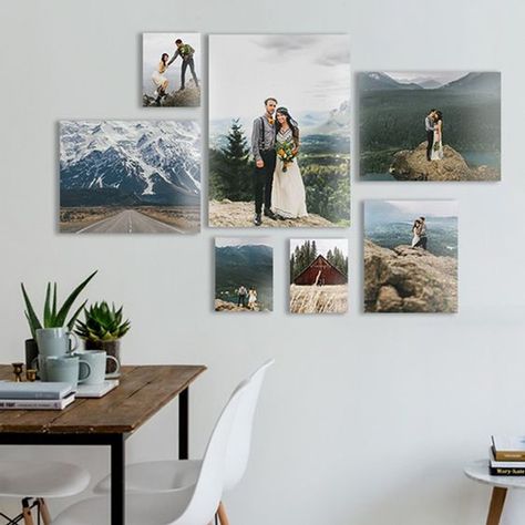 Wedding Photo Wall Display, Wedding Gallery Wall, Wedding Picture Walls, Wedding Photo Walls, Photo Tricks, Camera Tricks, Wedding Photo Display, Photo Wall Display, Canvas Photo Wall