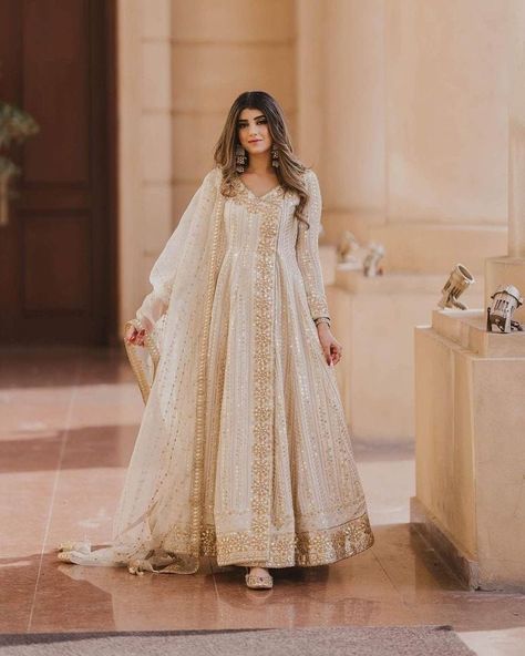 Most Beautiful Fancy Outfits Ideas || Best Collection and Fancy Dresses Designs for Teens outfits 2021 outfit simple outfit ideas casual outfit ideas aesthetic outfits inspiration outfit inspiration winter outfit vintage outfit chic outfit for summer outfit top outfit party outfits casual winter Nikkah Looks Simple White, Simple White Pakistani Bridal Dress, Peshwas Pakistani Anarkali, Anarkali Designs For Wedding, Off White Nikkah Dress, Fancy Suit Designs Pakistani, Nikkah Dress Pakistani Simple, White Dress Indian Anarkali, Nikkah Dress Pakistani White