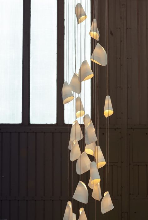 Bocci 21 Series Porcelain Chandelier, Ceramic Lighting, Porcelain Skin, Hanging Lighting, Cluster Pendant Lighting, White Canopy, Porcelain Lamp, Multi Light Pendant, Suspension Design