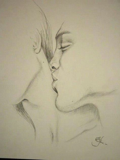 Couple Drawing Images, Loving Drawings, Couple Drawing, Drawing Faces, Art Sketches Pencil, Sketchbook Art, Pencil Art Drawings, Drawing Images, Romantic Art