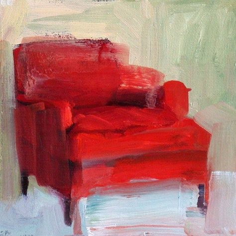 chire Interior Paintings, Red Chair, Art Chair, Painted Chairs, Red Art, Painting Still Life, Still Life Painting, Interior Art, Comfort Zone