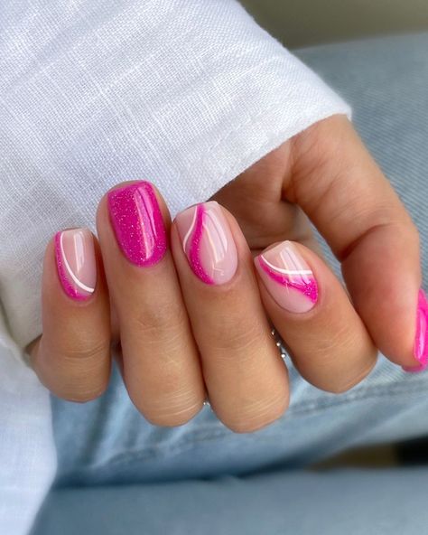 French Manicure Couleur, Ongles Gel Rose, Ongles Summer, Semi Permanent Nails, Jel Nails, Permanent Nails, Nail Art Rose, Purple And Pink Nails, Business Competition