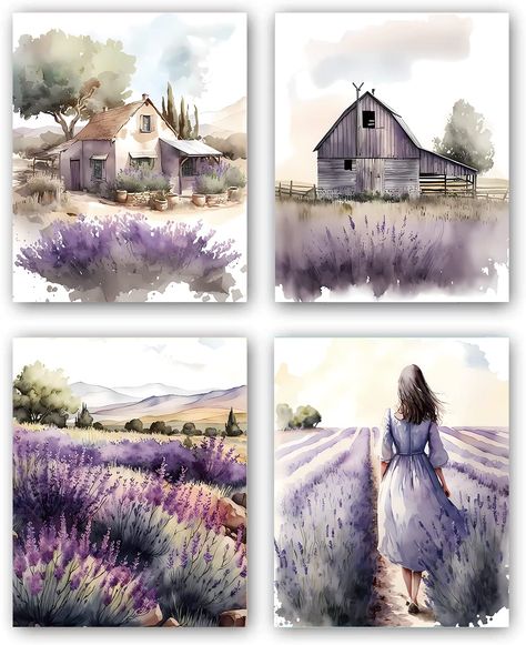 PRICES MAY VARY. A CREATIVE INTERIOR WALL DECOR GIFT;Do you need to brighten up your Home？ It's So Easy. This beautiful canvas wall art will brighten your home,living room,bedroom,kitchen,bathroom,kids room and office make you a pleasant makeup every day, and add fashion to your boring wall. HIGH QUALITY PRESENTATION ; About Our Purple Lavender Wall Art is 100% brand new, high-quality, durable and environmentally friendly, so our products are welcomed by the public. We hope that this is not only Lavender Home Decor Living Room, Light Purple Home Decor, Purple Wall Art Printables, Periwinkle Living Room, How To Decorate A Bedroom Wall, Purple Bedroom Decor Ideas, Lavender Room Decor, Lavender Office, Lavender Poster