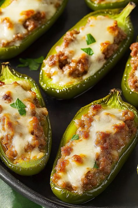 Sausage Stuffed Jalapeno Peppers, Sausage Jalapeno Peppers, Jalapeño Appetizers, Sausage Stuffed Jalapenos, Jalapeno Appetizer, Stuffed Jalapeños, Sausage Appetizers, Snacks And Appetizers, Spicy Appetizers